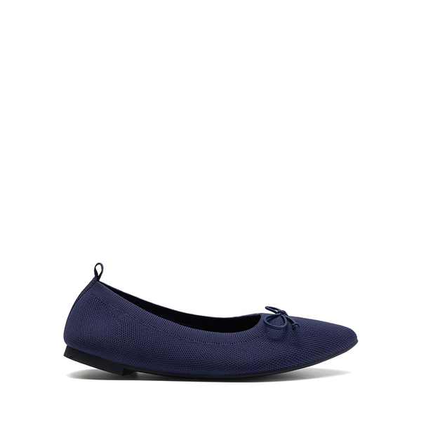 Women’s Foldable Breathable Bow Flats - NAVY - 1