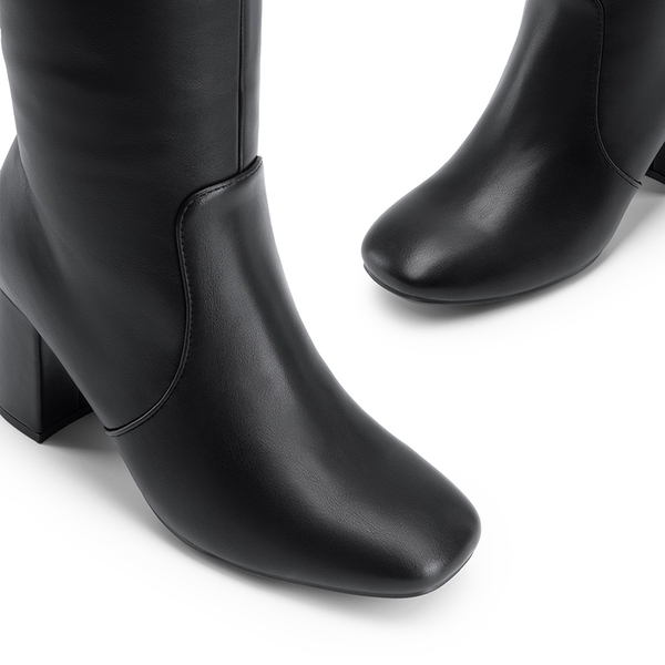 Women’s Sculpted Knee-High Boots - BLACK - 4