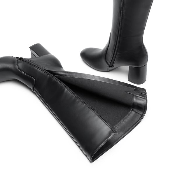 Women’s Sculpted Knee-High Boots - BLACK - 5