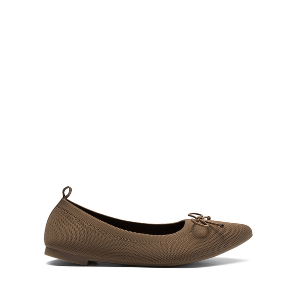 Women’s Foldable Breathable Bow Flats - BROWN - 1