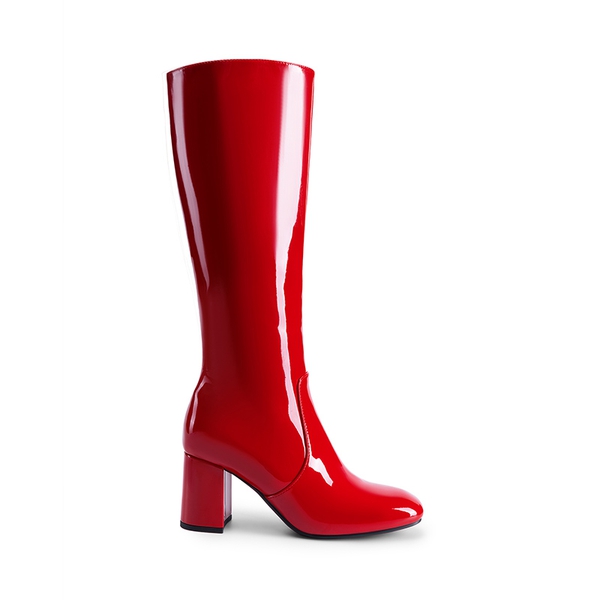 Women’s Sculpted Knee-High Boots - RED - 1