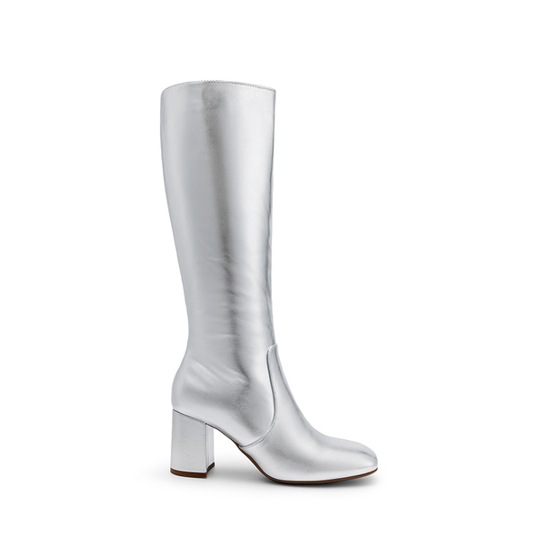 Women’s Sculpted Knee-High Boots - SILVER - 1