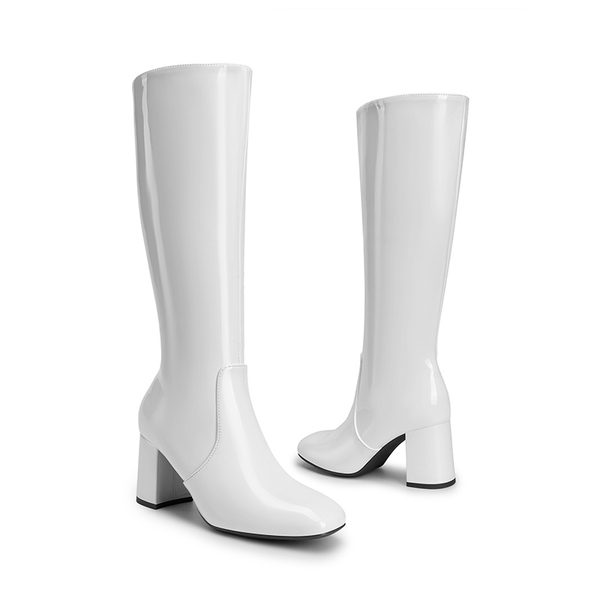 Women’s Sculpted Knee-High Boots - WHITE - 2