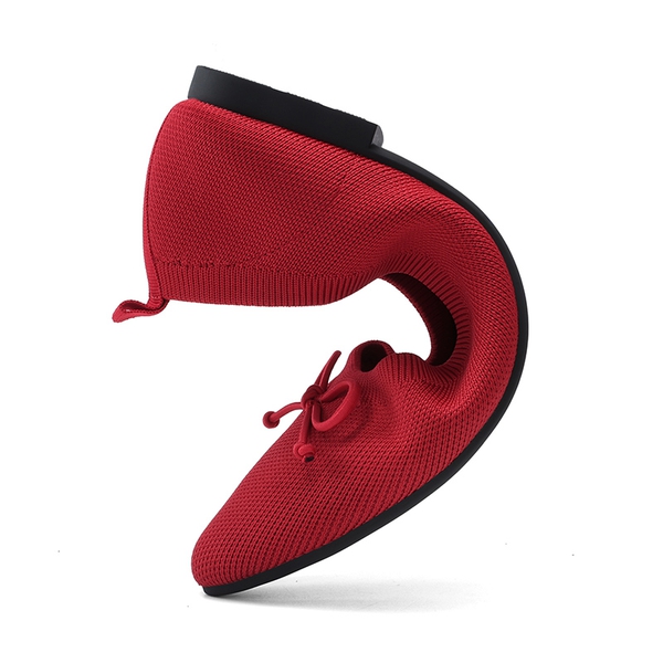 Women’s Foldable Breathable Bow Flats - RED - 2
