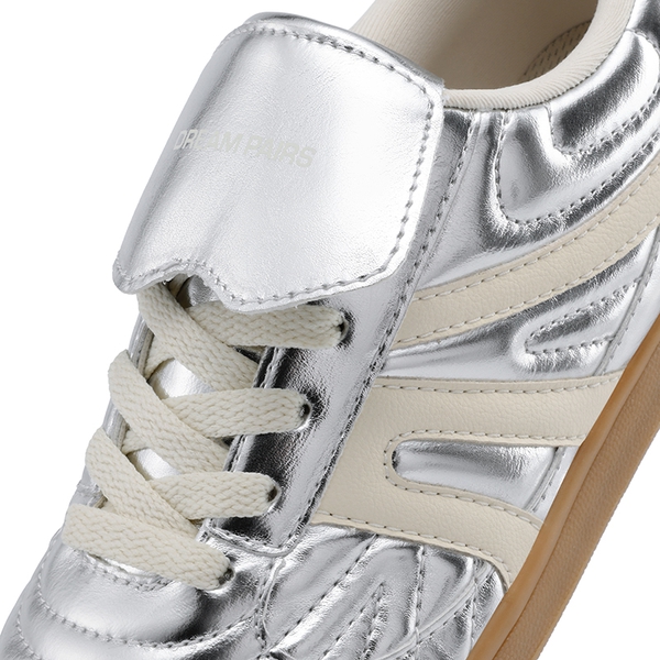 Women’s Fashion Statement Sneakers - SILVER - 4