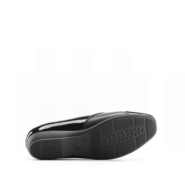 Women’s Wide Fit Elastic Loafers - BLACK-PAT - 2
