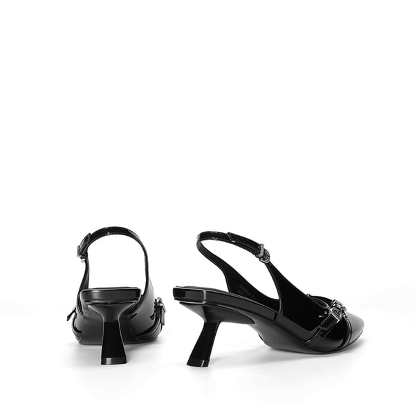 Women’s Pointed Slingback Heels - BLACK - 3