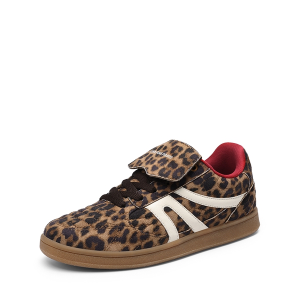 Women’s Fashion Statement Sneakers - LEOPARD-FABRIC -  0