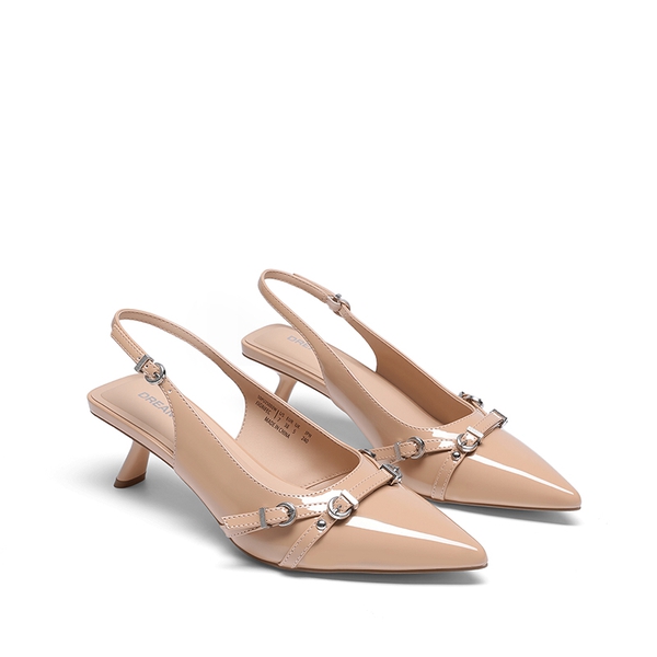 Women’s Pointed Slingback Heels - NUDE - 2