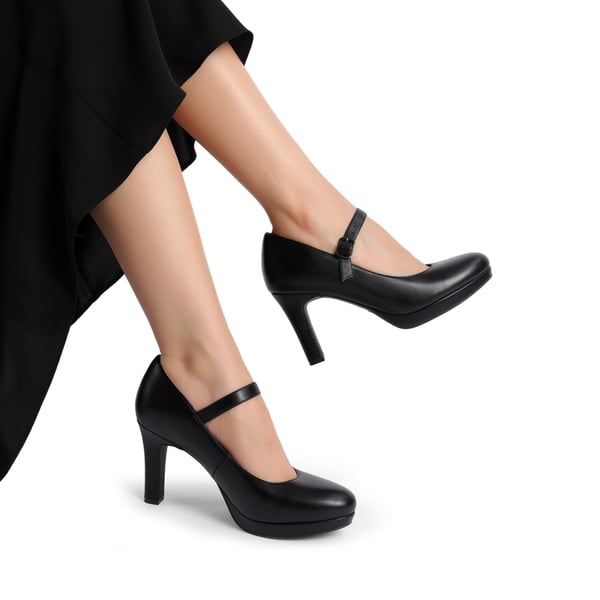 [Josephine] Mary Jane Platform Pumps - BLACK - 6