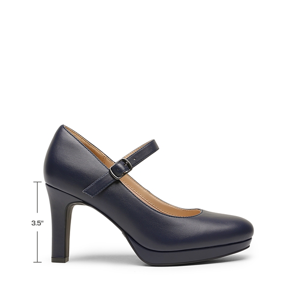 Ascenda Mary Jane Platform Pumps -  [Josephine] - NAVY - 1