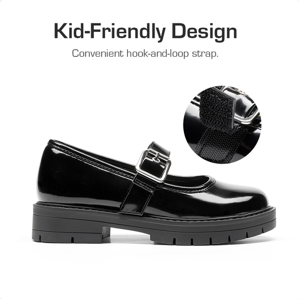 Girls’ Mary Janes Non-Slip School Shoes - ALL BLACK - 1