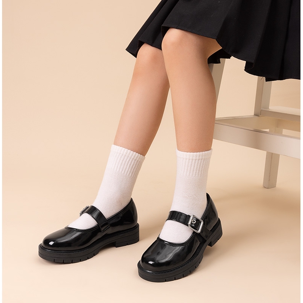 Girls’ Mary Janes Non-Slip School Shoes - ALL BLACK - 5