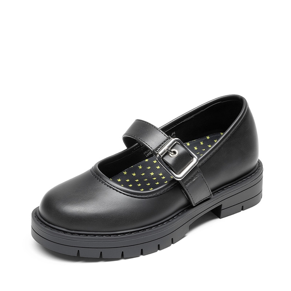 Girls’ Mary Janes Non-Slip School Shoes - BLACK -  0