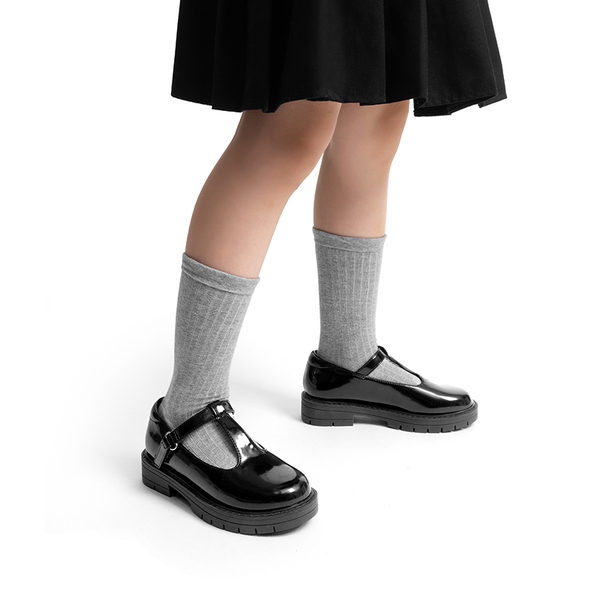 Girls’ Classic T-Strap Mary Janes - ALL BLACK - 4