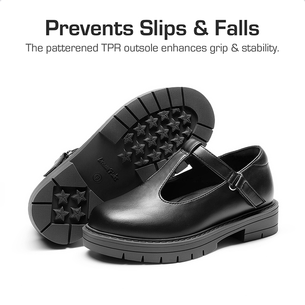 Girls’ Classic T-Strap Mary Janes - BLACK - 3