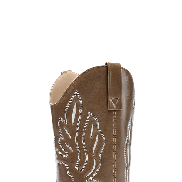 Women’s Western Cowboy Boots For Walking - LIGHT BROWN - 5