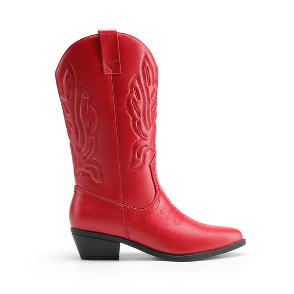 Women’s Western Cowboy Boots For Walking - RED - 1