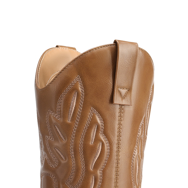 Women’s Western Cowboy Boots For Walking - TAN - 5
