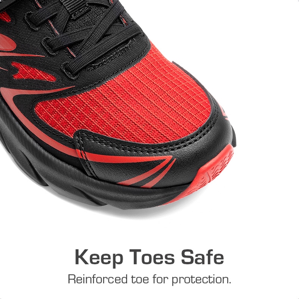 Kids’ Sporty Mesh Sneakers - RED/BLACK - 2