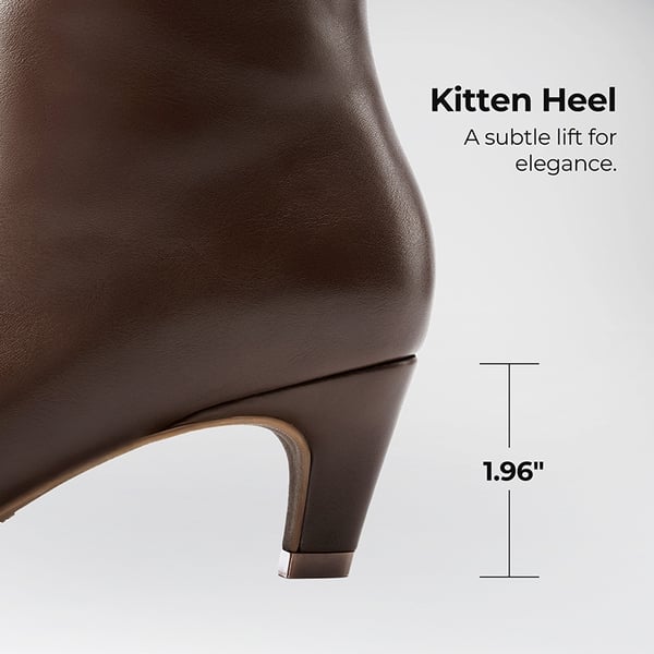 Women’s Wide-Calf Square-Toe Knee-High Boots - BROWN - 2