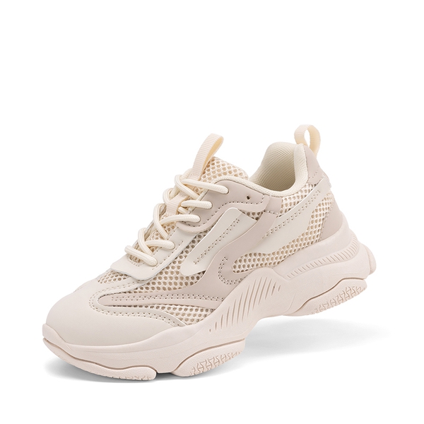 Girls’ Color-Contrast Fashion Sneakers - BEIGE -  0
