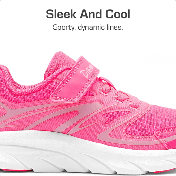Kids’ Sporty Mesh Sneakers - HOT PINK - 1
