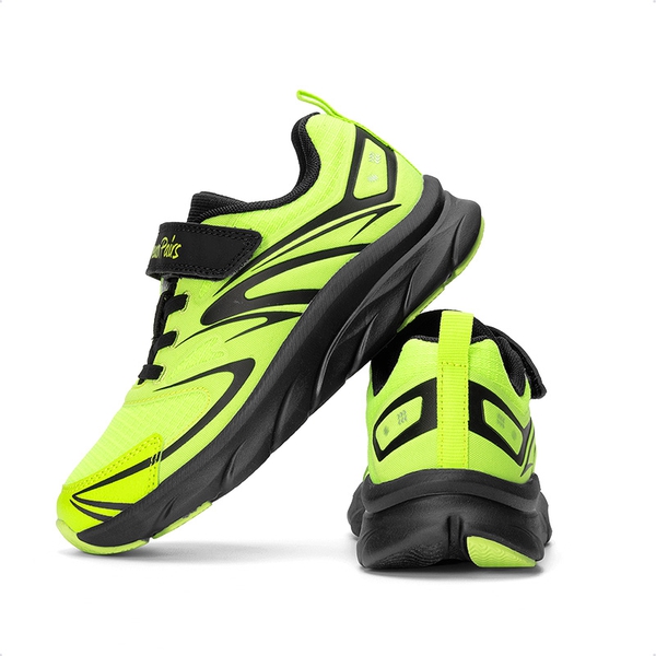 Kids’ Sporty Mesh Sneakers - NEON GREEN/BLACK - 3
