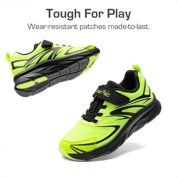Kids’ Sporty Mesh Sneakers - NEON GREEN/BLACK - 4