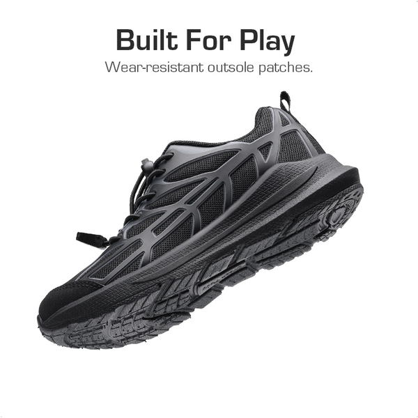 Kids’ Reinforced Toggle Running Shoes - ALL BLACK - 5