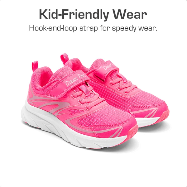 Kids’ Sporty Mesh Sneakers - HOT PINK - 5