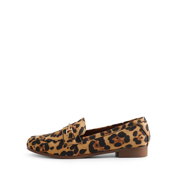 Chic Metallic Detail Loafers - LEOPARD-SUEDE - 1