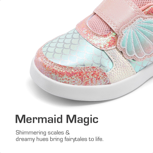 Kids’ Glitter Mermaid Sneakers - PINK/RAINBOW - 2