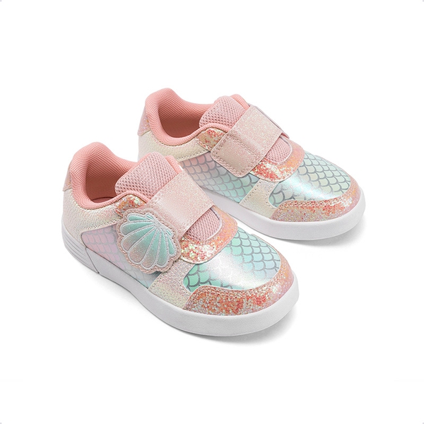 Kids’ Glitter Mermaid Sneakers - PINK/RAINBOW - 6