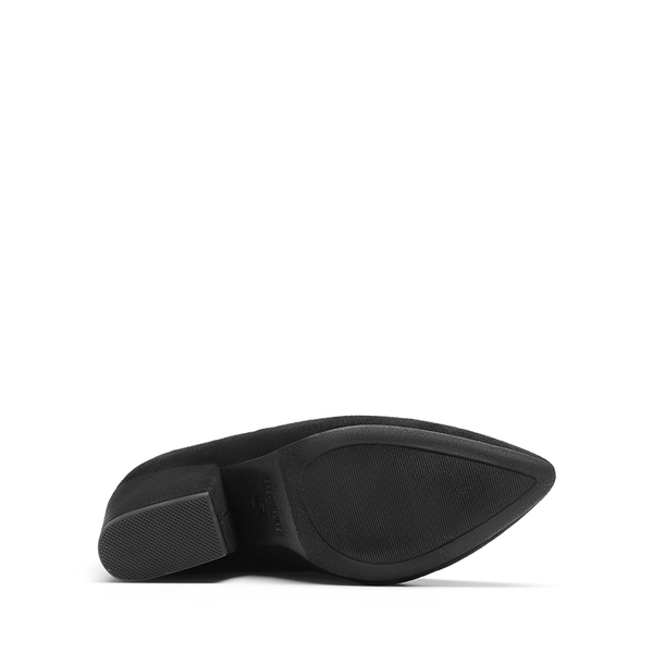 Women’s Stretch-Fit Pointed-Toe Block Heel Boots - BLACK-SUEDE - 2