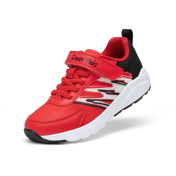 Kids’ Lightweight Reinforced Toe Sneakers - RED/BLACK -  0