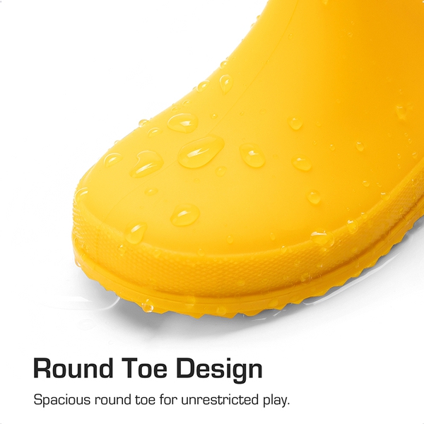Kids’ Waterproof Drawstring Rain Boots - YELLOW - 1