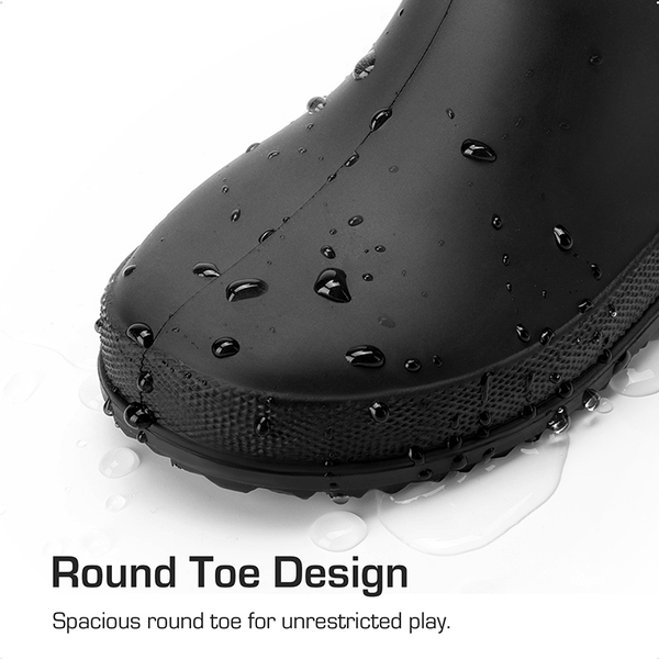 Kids’ Waterproof Drawstring Rain Boots - BLACK - 1