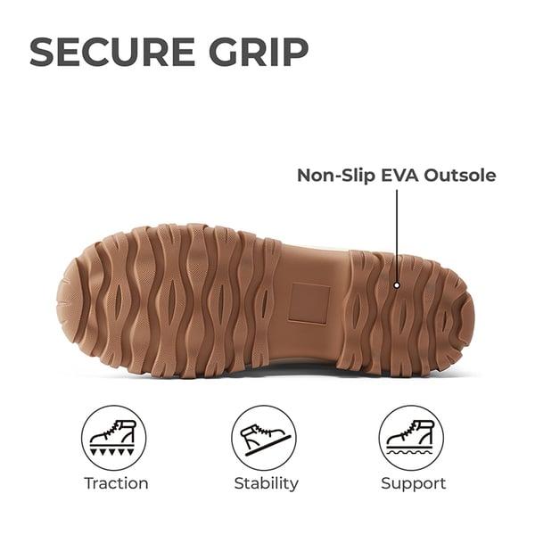 Women’s Waterproof Faux Wool Winter Boots - BEIGE - 5