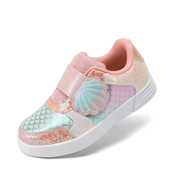 Kids’ Glitter Mermaid Sneakers - PINK/RAINBOW - 1