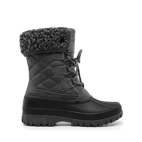 Women’s Waterproof Faux Wool Winter Boots - GREY - 1