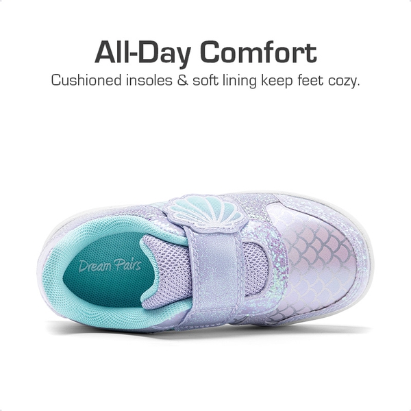 Kids’ Glitter Mermaid Sneakers - PURPLE/RAINBOW - 3