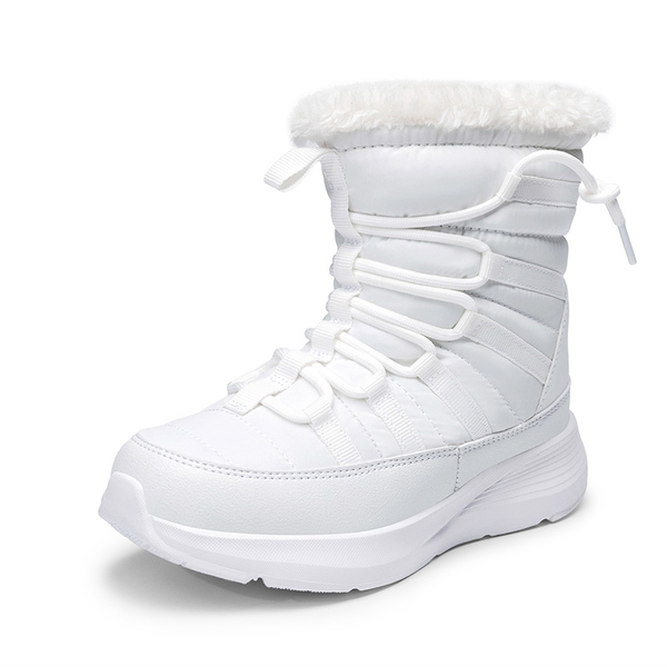 Kids’ Faux Fur Winter Snow Boots - WHITE -  0