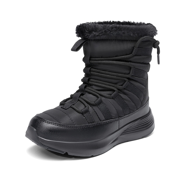 Kids’ Faux Fur Winter Snow Boots - BLACK -  0