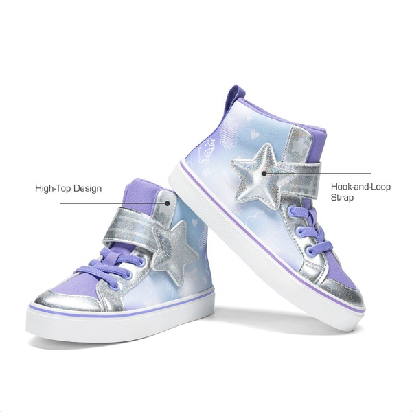 Girls’ Ombre High-Top Sneakers - PURPLE/BLUE - 2