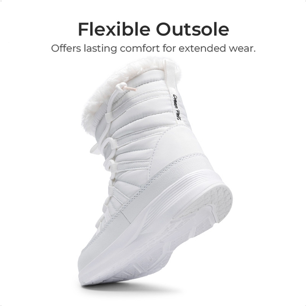 Kids’ Faux Fur Winter Snow Boots - WHITE - 3