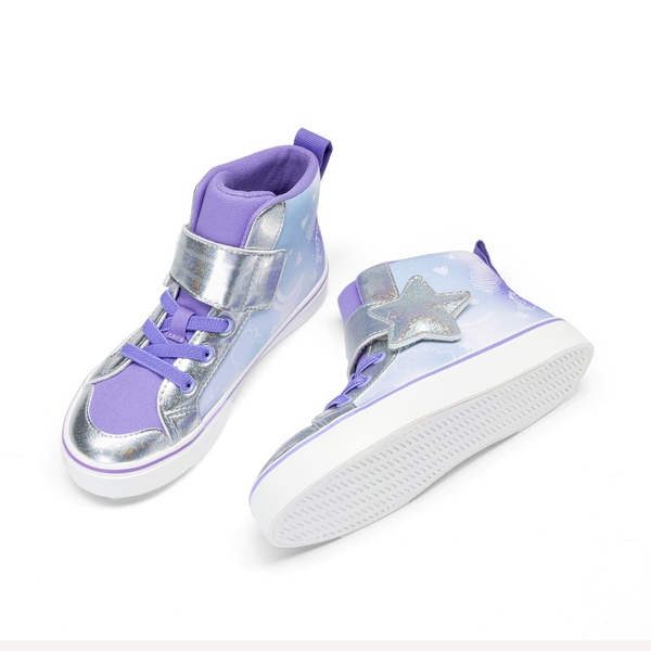 Girls’ Ombre High-Top Sneakers - PURPLE/BLUE - 5
