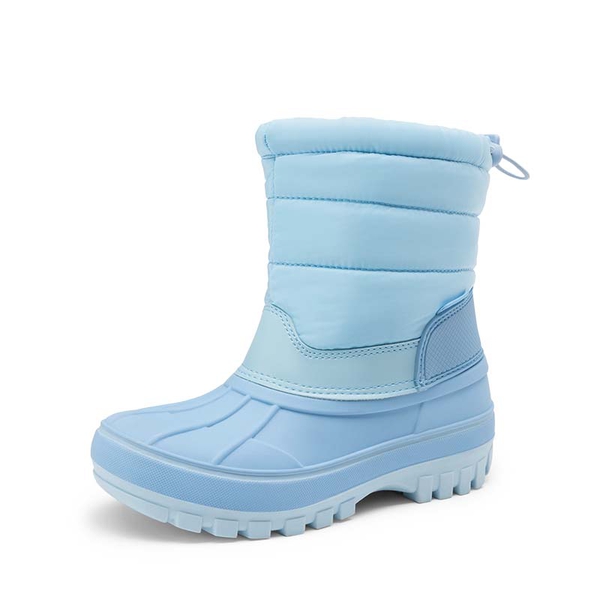 Kids’ Waterproof Slip-On Winter Snow Boots - BLUE -  0