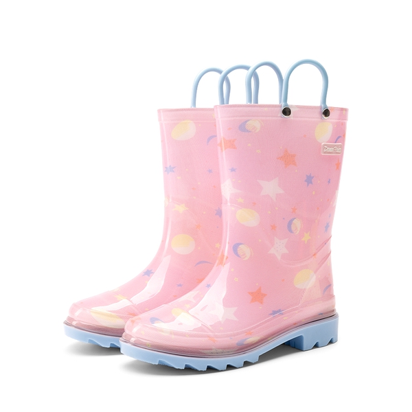 Kids’ Waterproof Handle-Top Rain Boots - PINK -  0