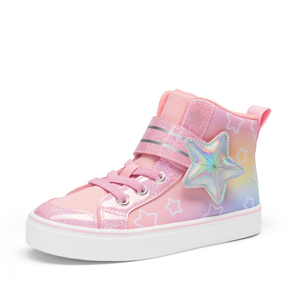Girls’ Ombre High-Top Sneakers - RAINBOW/PINK -  0